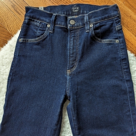 Citizens OF HUMANITY Fleetwood high rise flare 25 dark blue denim jeans - Picture 4 of 14